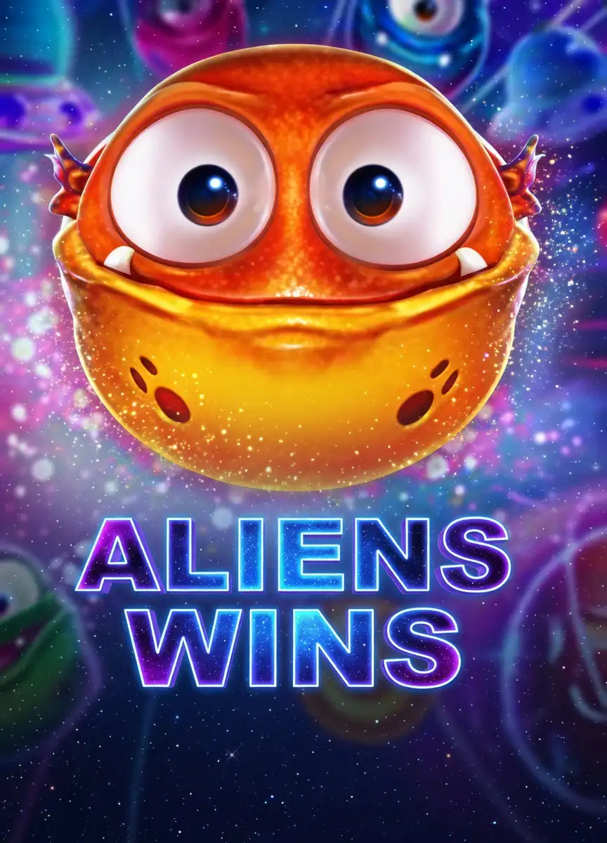 Aliens Wins slot game with cute orange alien character