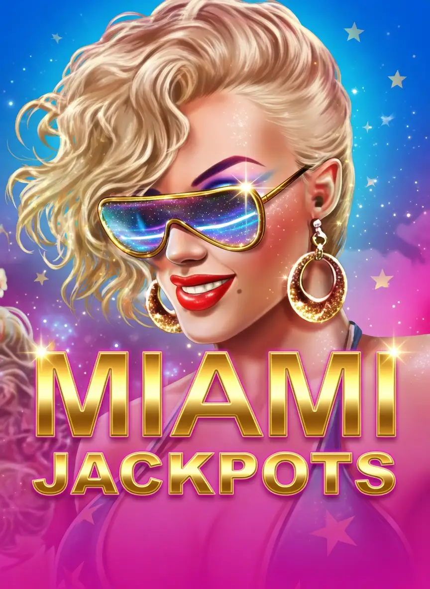 Miami Jackpots slot game with glamorous blonde woman