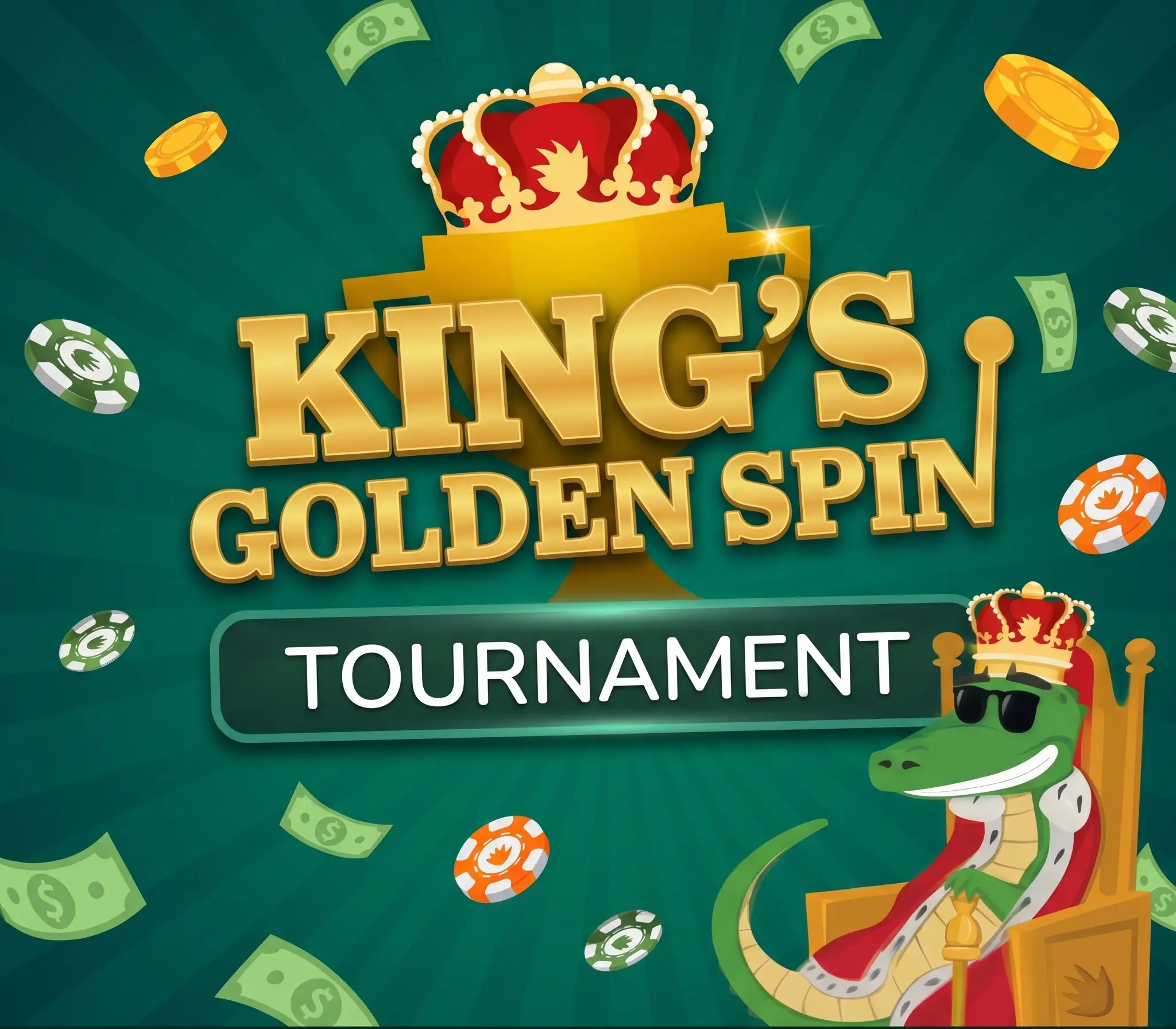 King's Golden Spin Tournament casino promotion banner