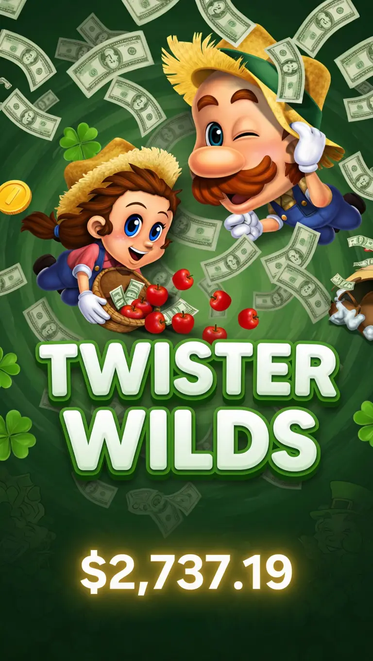 Twister Wilds slot game with farmer characters and cashTwister Wilds slot game with farmer characters and cash